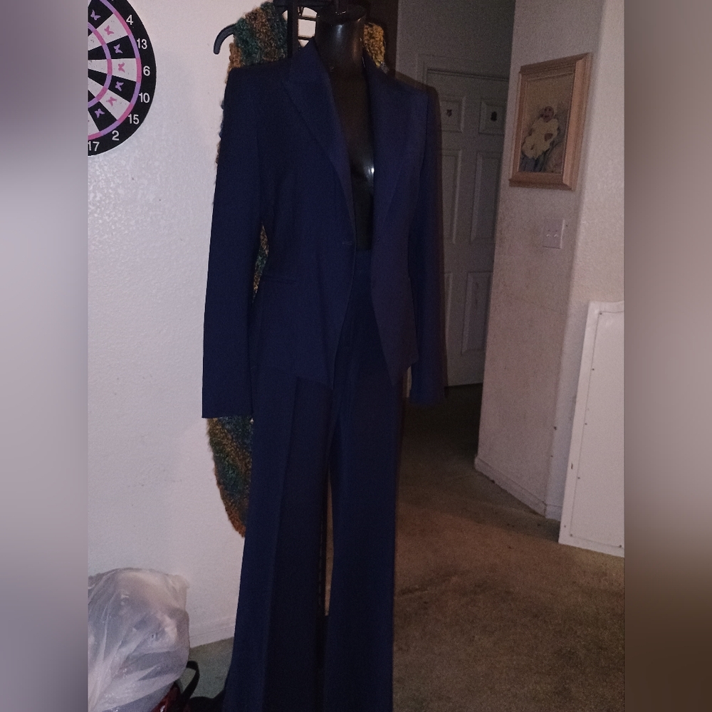 Elegant Navy Blue Suit Set